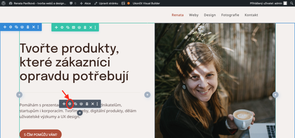 Změna textů na webu